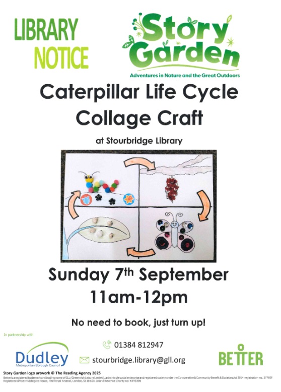 Stourbridge Library - Caterpillar Life Cycle Collage Craft